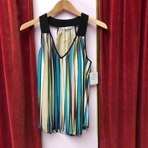 Trina Turk Multicolor Striped Sleeveless Top